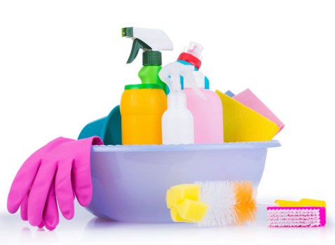 Carpet stain removal using blotting and cleaner