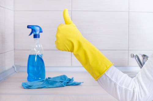 Safety-focused workplace with PPE and preventive controls in place