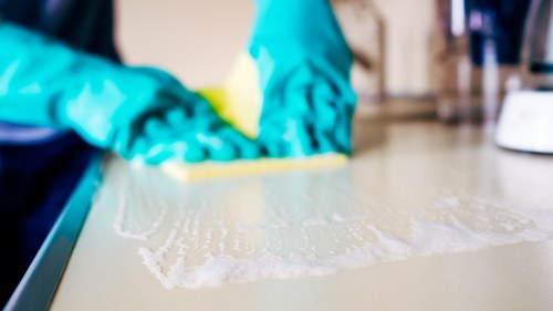 Clothing stain removal with detergent and water